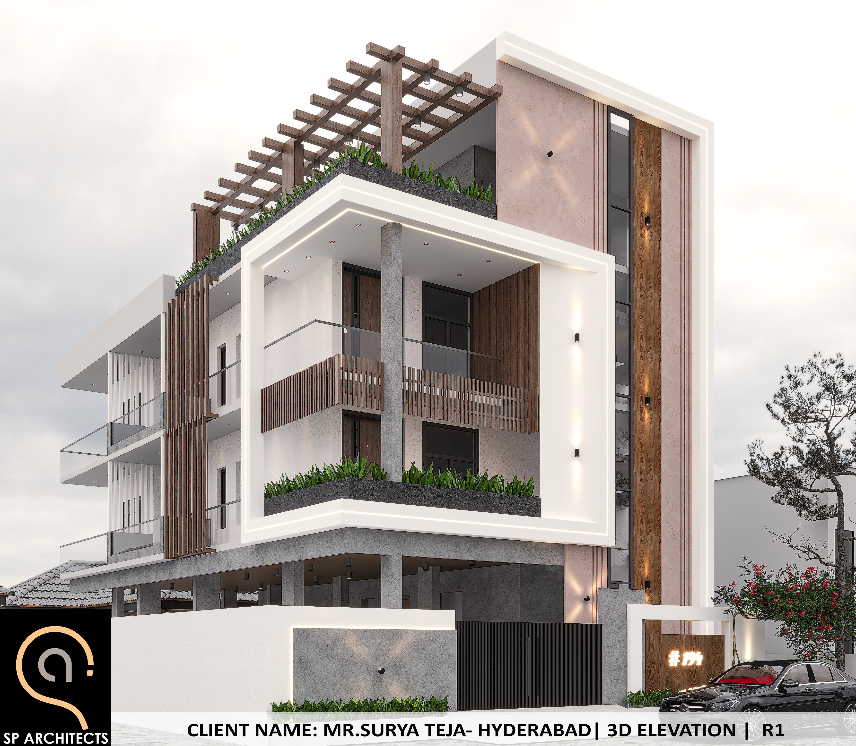NS Reddy Residence architectural drawing